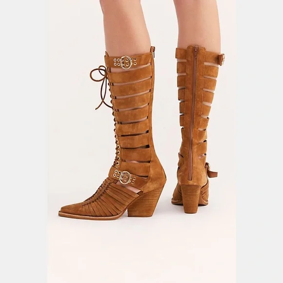 Free People x Jeffrey Campbell Beckette Knee Boots - Picture 3 of 4